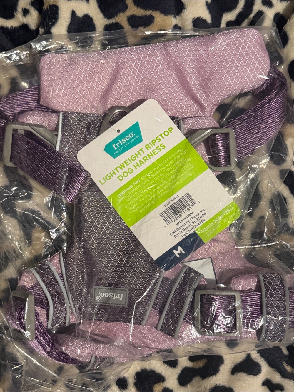 frisco Lightweight Ripstop Dog Harness - Lavender/Purple, Medium
